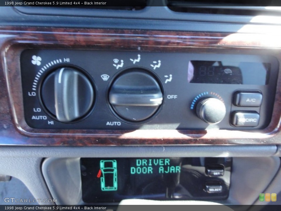 Black Interior Controls for the 1998 Jeep Grand Cherokee 5.9 Limited 4x4 #63284123