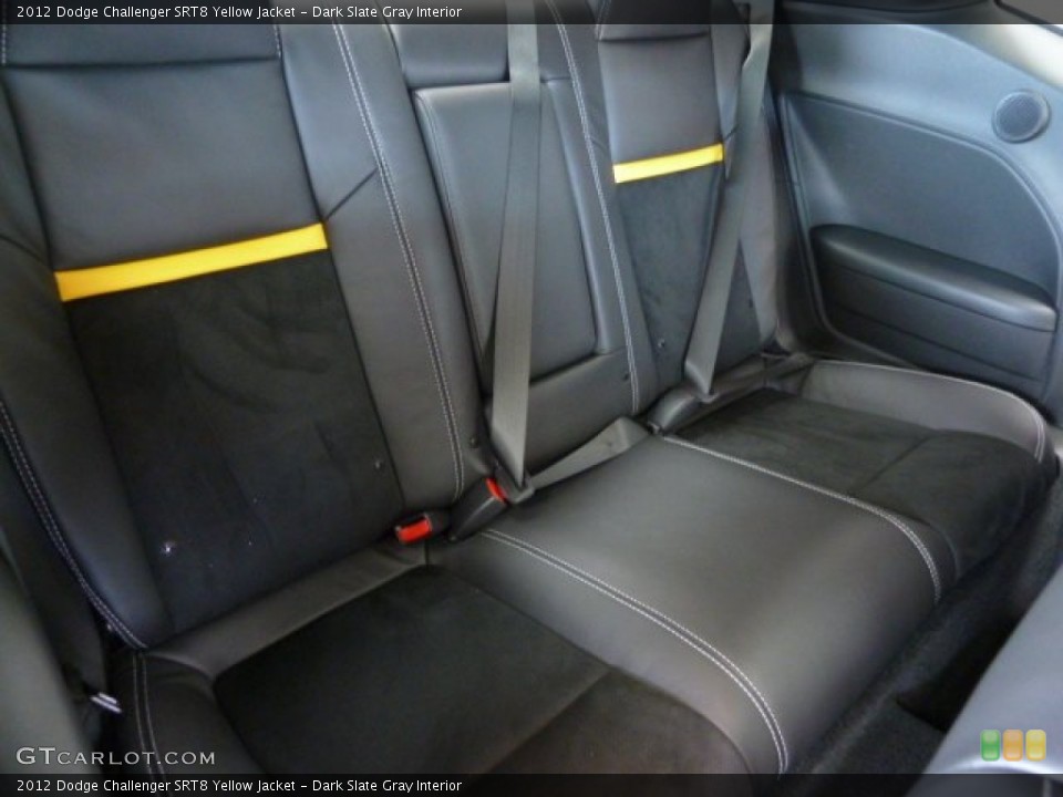 Dark Slate Gray Interior Rear Seat for the 2012 Dodge Challenger SRT8 Yellow Jacket #63288666