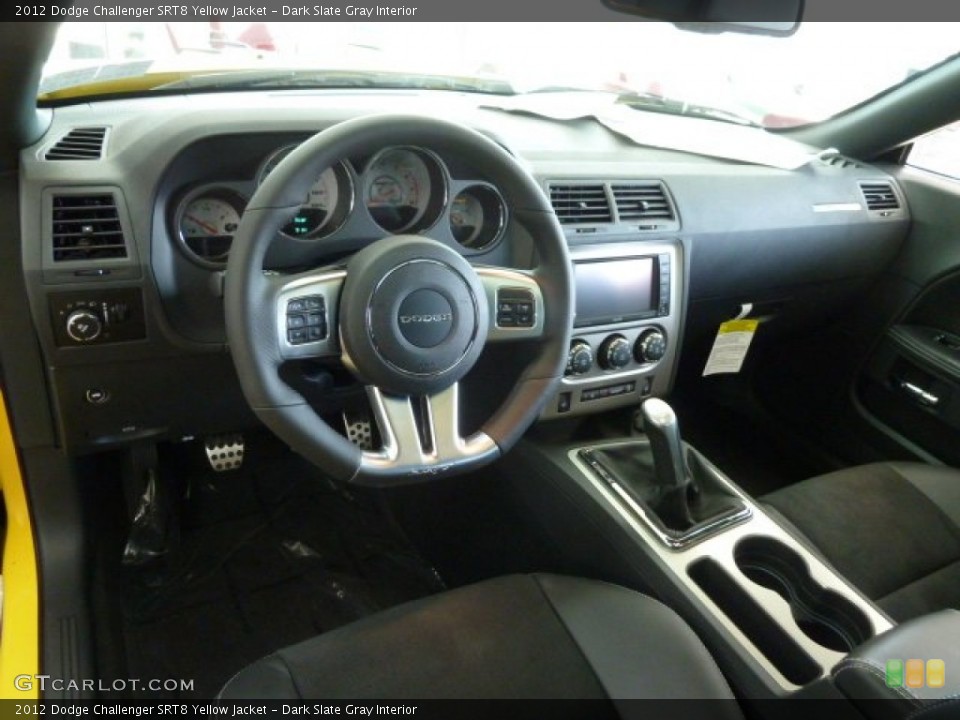 Dark Slate Gray Interior Dashboard for the 2012 Dodge Challenger SRT8 Yellow Jacket #63288695