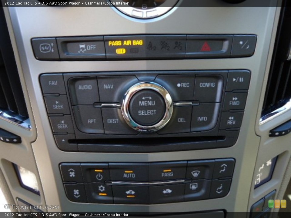 Cashmere/Cocoa Interior Controls for the 2012 Cadillac CTS 4 3.6 AWD Sport Wagon #63293410