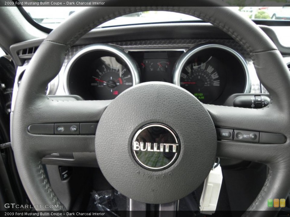 Dark Charcoal Interior Steering Wheel for the 2009 Ford Mustang Bullitt Coupe #63302789