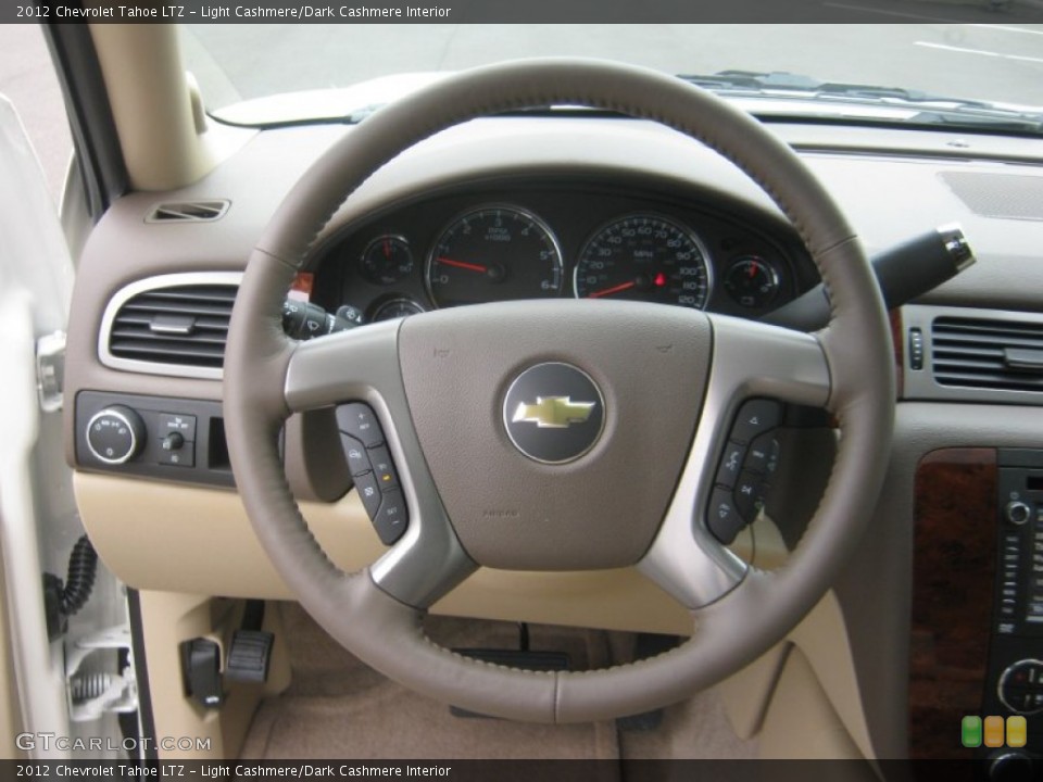 Light Cashmere/Dark Cashmere Interior Steering Wheel for the 2012 Chevrolet Tahoe LTZ #63303926