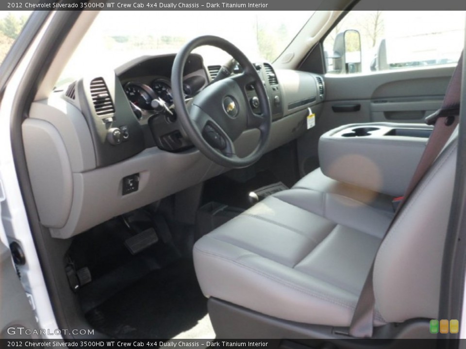 Dark Titanium Interior Photo for the 2012 Chevrolet Silverado 3500HD WT Crew Cab 4x4 Dually Chassis #63307373