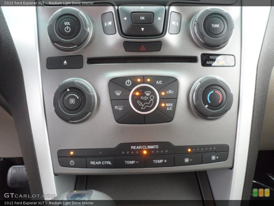 Medium Light Stone Interior Controls for the 2013 Ford Explorer XLT #63311458