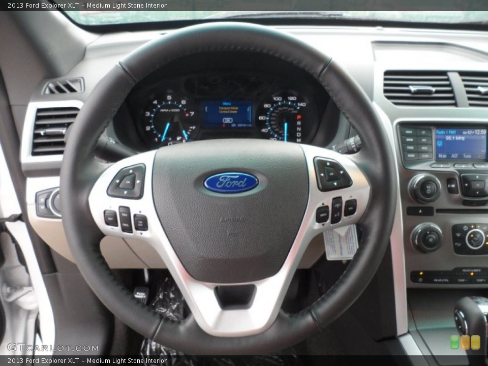 Medium Light Stone Interior Steering Wheel for the 2013 Ford Explorer XLT #63311462