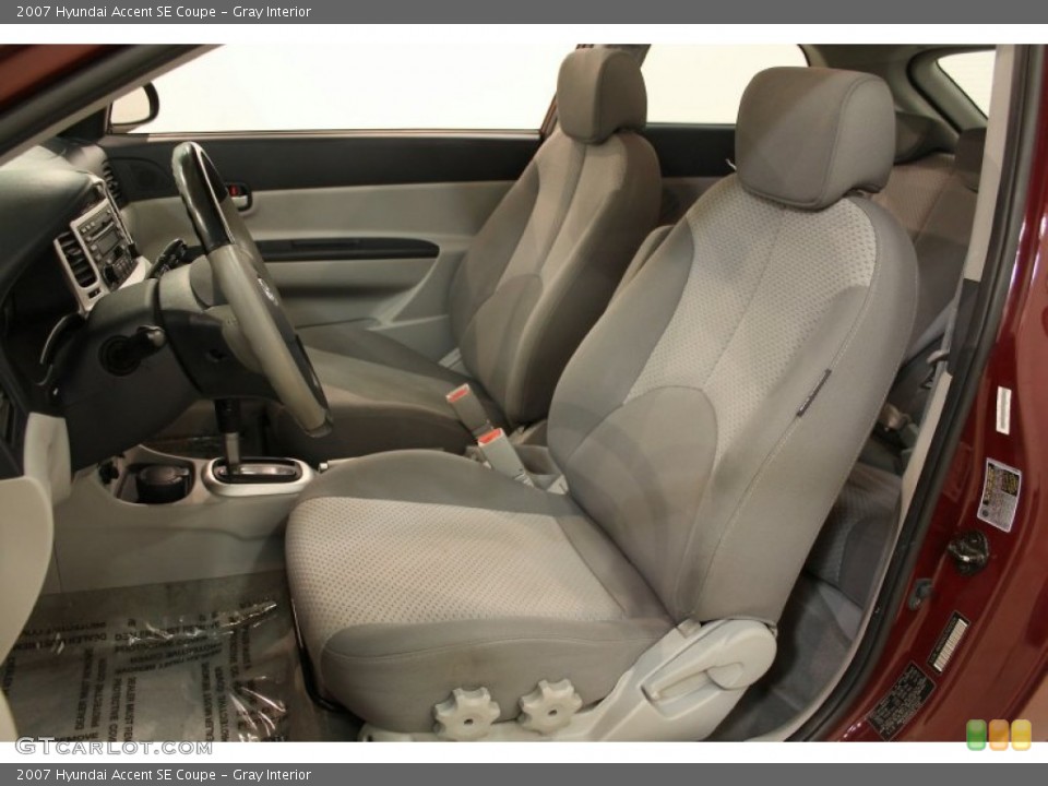 Gray Interior Front Seat for the 2007 Hyundai Accent SE Coupe #63313827