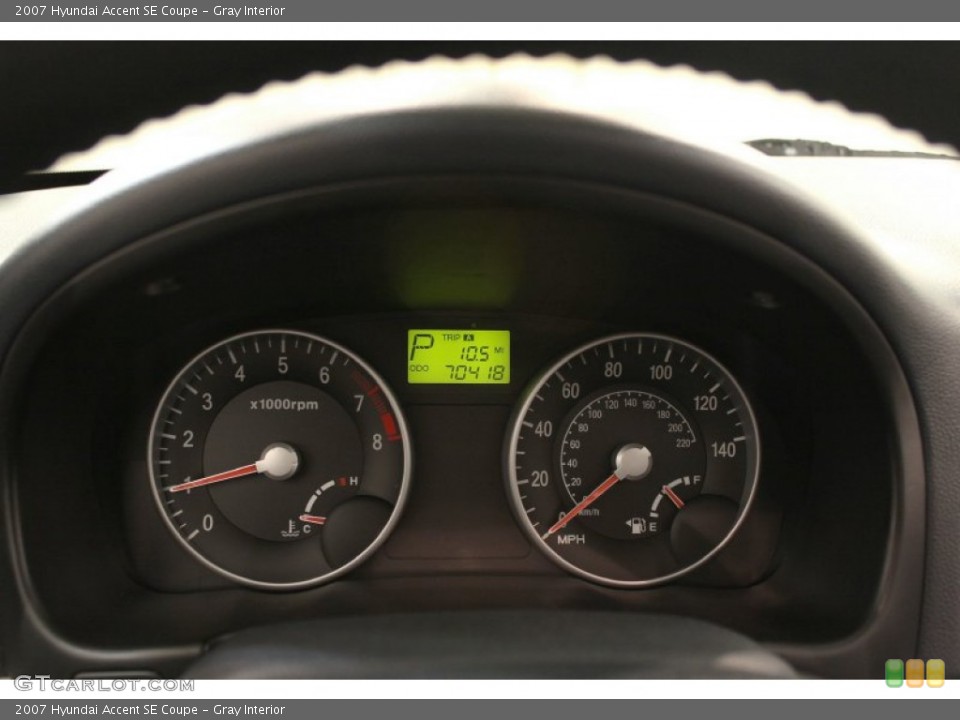 Gray Interior Gauges for the 2007 Hyundai Accent SE Coupe #63313841