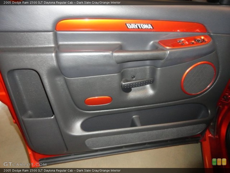 Dark Slate Gray/Orange Interior Door Panel for the 2005 Dodge Ram 1500 SLT Daytona Regular Cab #63314870