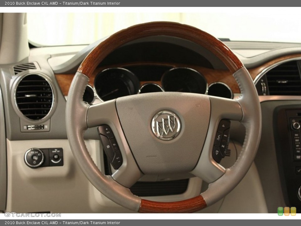Titanium/Dark Titanium Interior Steering Wheel for the 2010 Buick Enclave CXL AWD #63315020