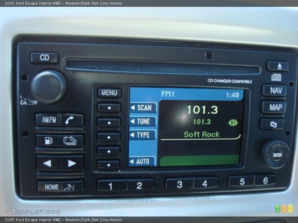 Medium/Dark Flint Grey Interior Controls for the 2005 Ford Escape Hybrid 4WD #63324769