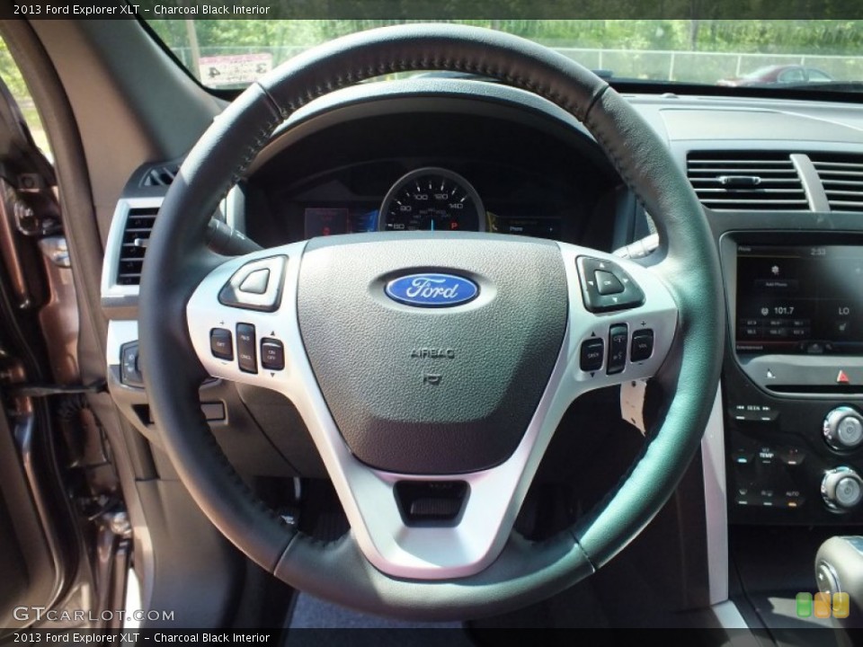 Charcoal Black Interior Steering Wheel for the 2013 Ford Explorer XLT #63326887
