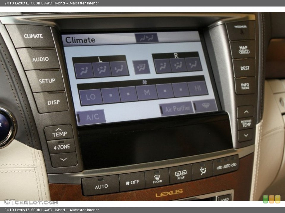 Alabaster Interior Controls for the 2010 Lexus LS 600h L AWD Hybrid #63327789