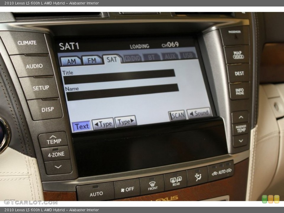 Alabaster Interior Controls for the 2010 Lexus LS 600h L AWD Hybrid #63327797