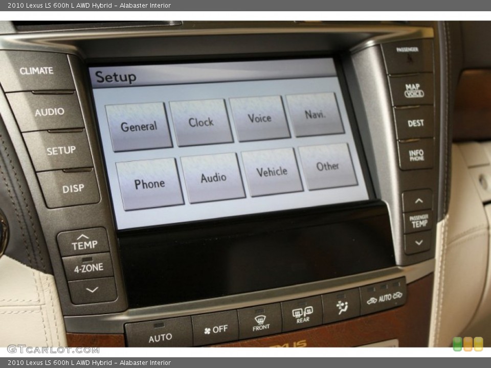 Alabaster Interior Controls for the 2010 Lexus LS 600h L AWD Hybrid #63327814