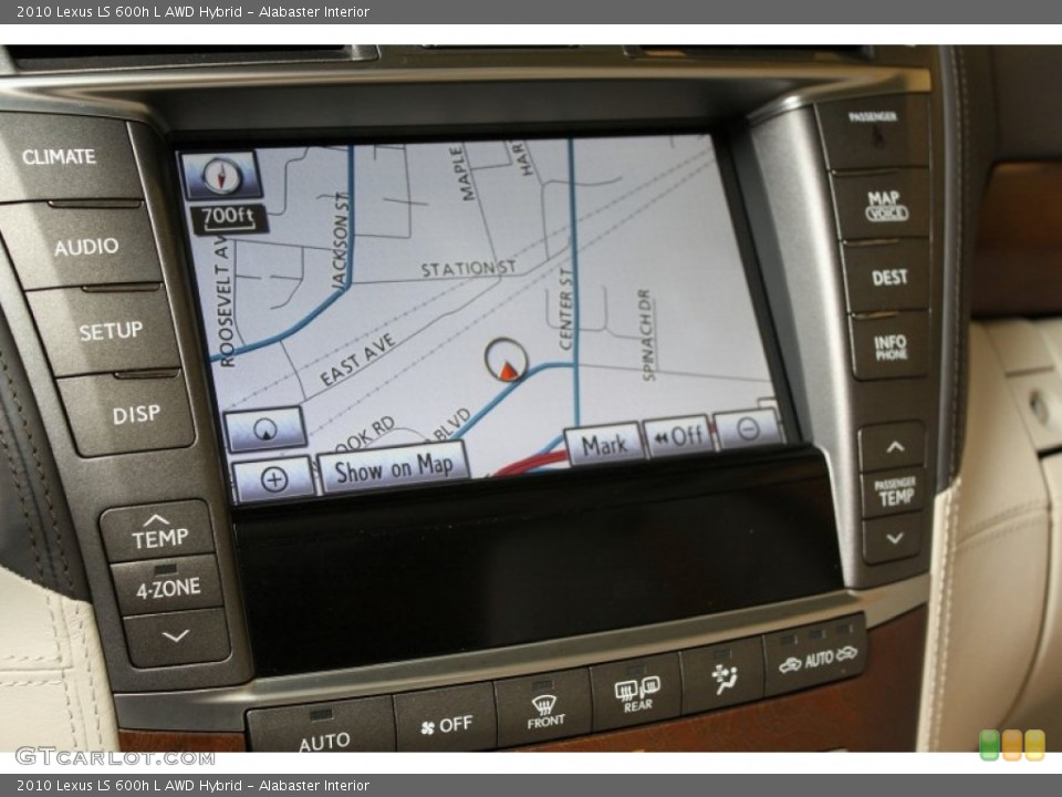 Alabaster Interior Navigation for the 2010 Lexus LS 600h L AWD Hybrid #63327859