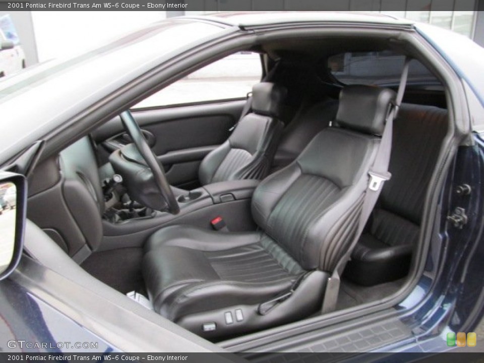 Ebony Interior Photo for the 2001 Pontiac Firebird Trans Am WS-6 Coupe #63331944