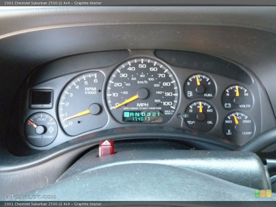 Graphite Interior Gauges for the 2001 Chevrolet Suburban 2500 LS 4x4 #63336347