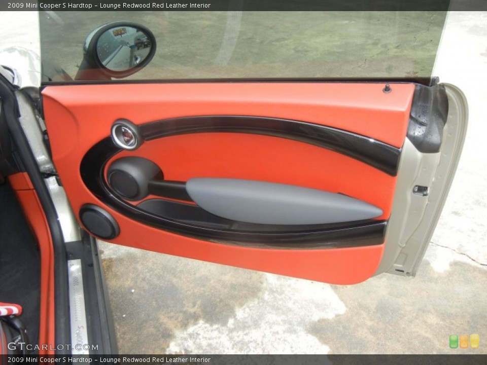 Lounge Redwood Red Leather Interior Door Panel for the 2009 Mini Cooper S Hardtop #63339383
