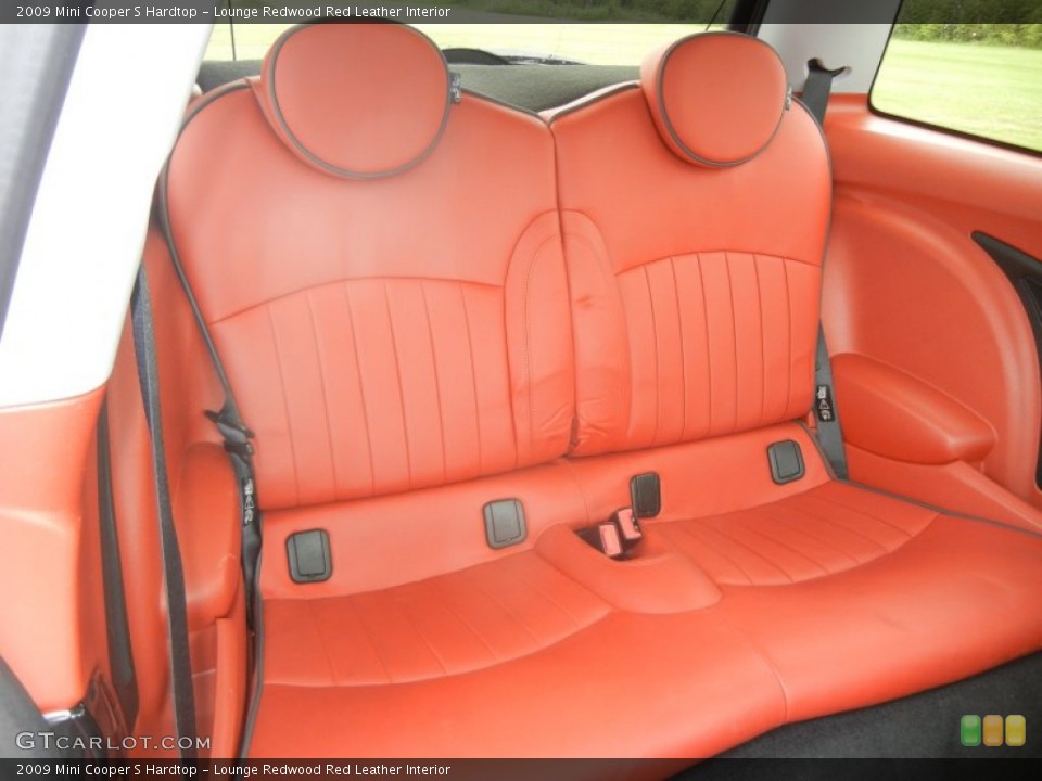 Lounge Redwood Red Leather Interior Rear Seat for the 2009 Mini Cooper S Hardtop #63339393