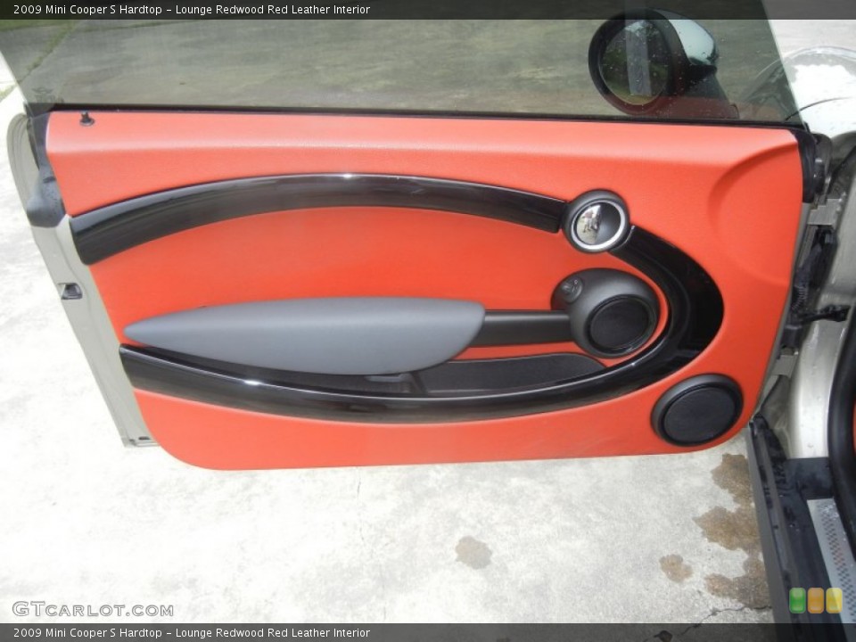 Lounge Redwood Red Leather Interior Door Panel for the 2009 Mini Cooper S Hardtop #63339443