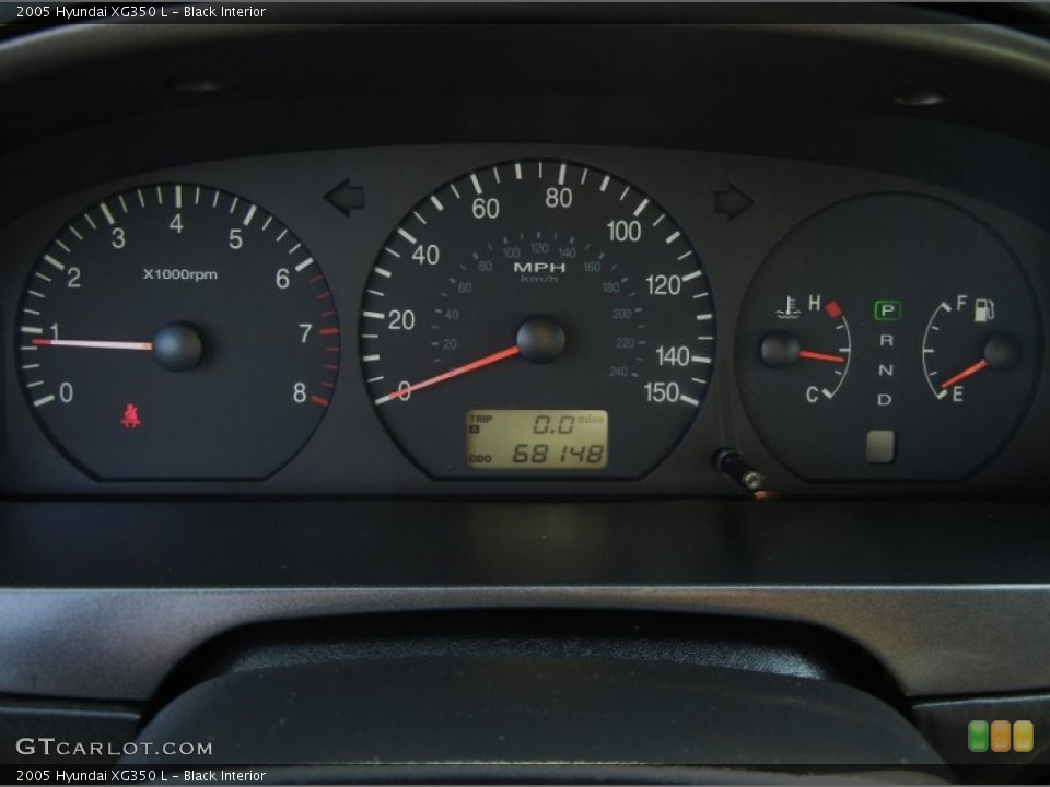 Black Interior Gauges for the 2005 Hyundai XG350 L #63340434