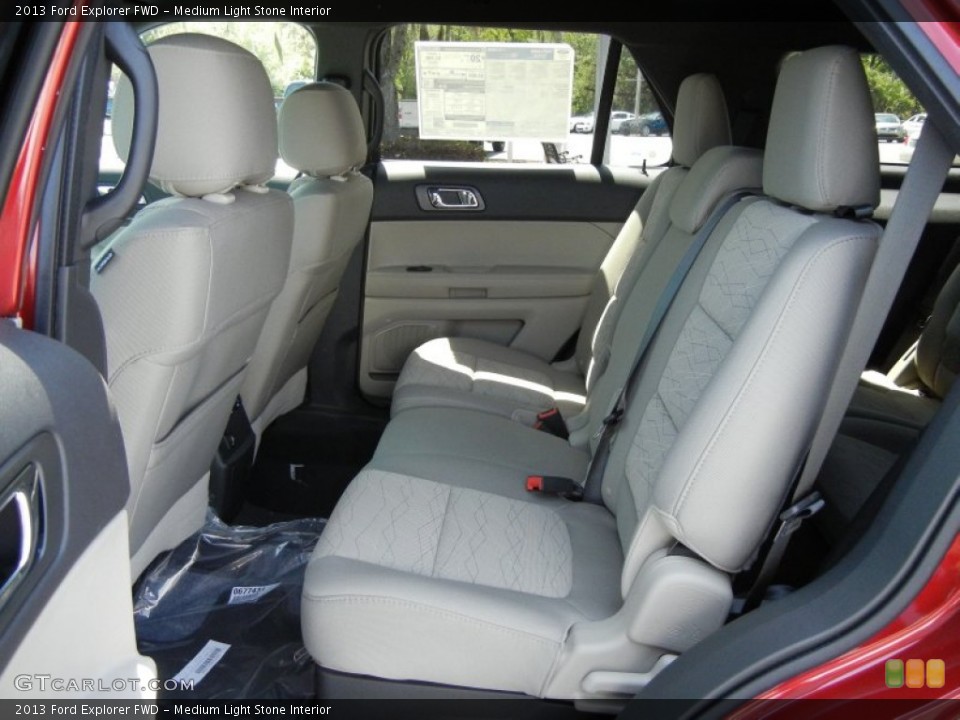 Medium Light Stone Interior Rear Seat for the 2013 Ford Explorer FWD #63340847