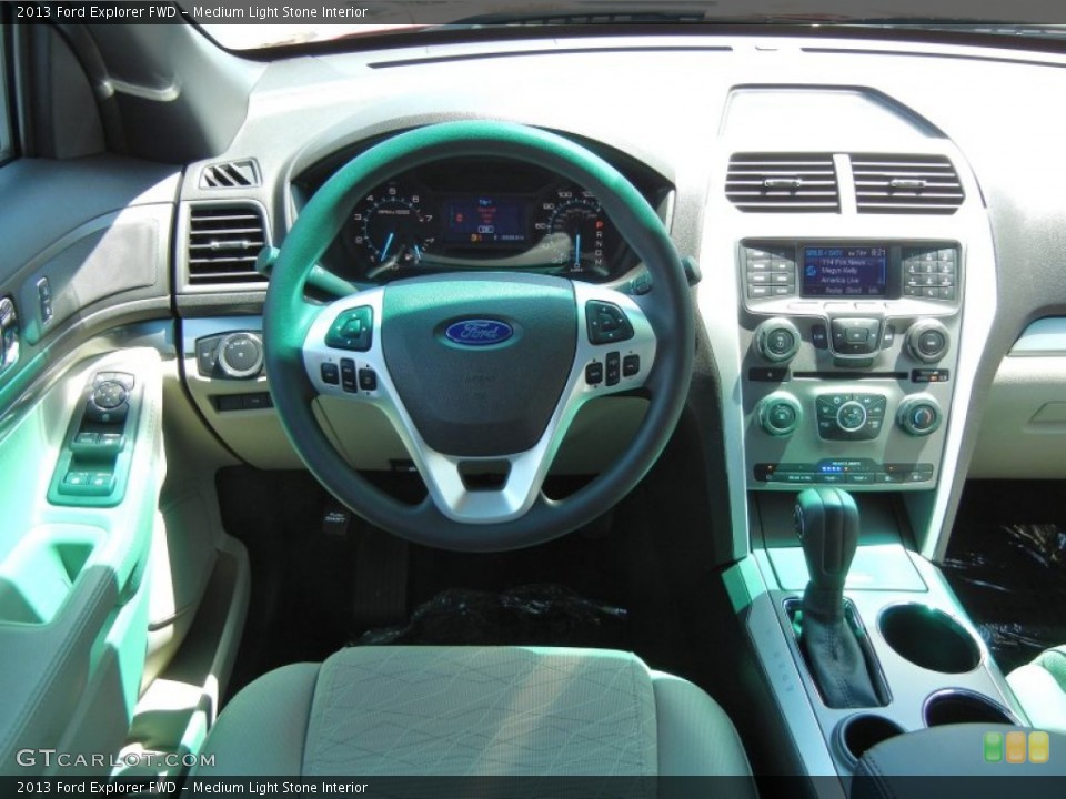 Medium Light Stone Interior Dashboard for the 2013 Ford Explorer FWD #63340863