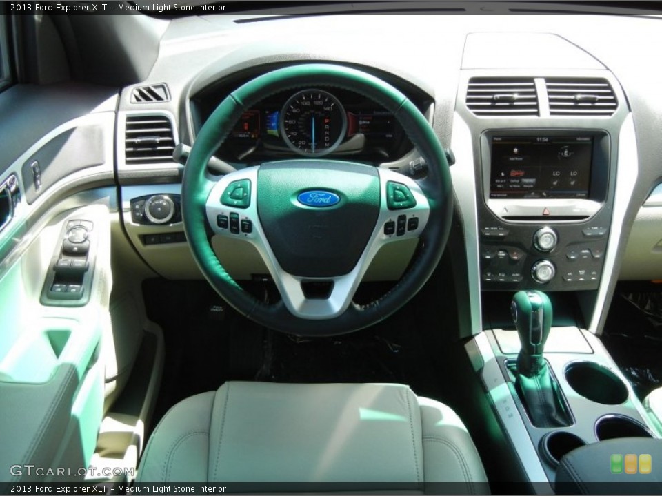 Medium Light Stone Interior Dashboard for the 2013 Ford Explorer XLT #63340976