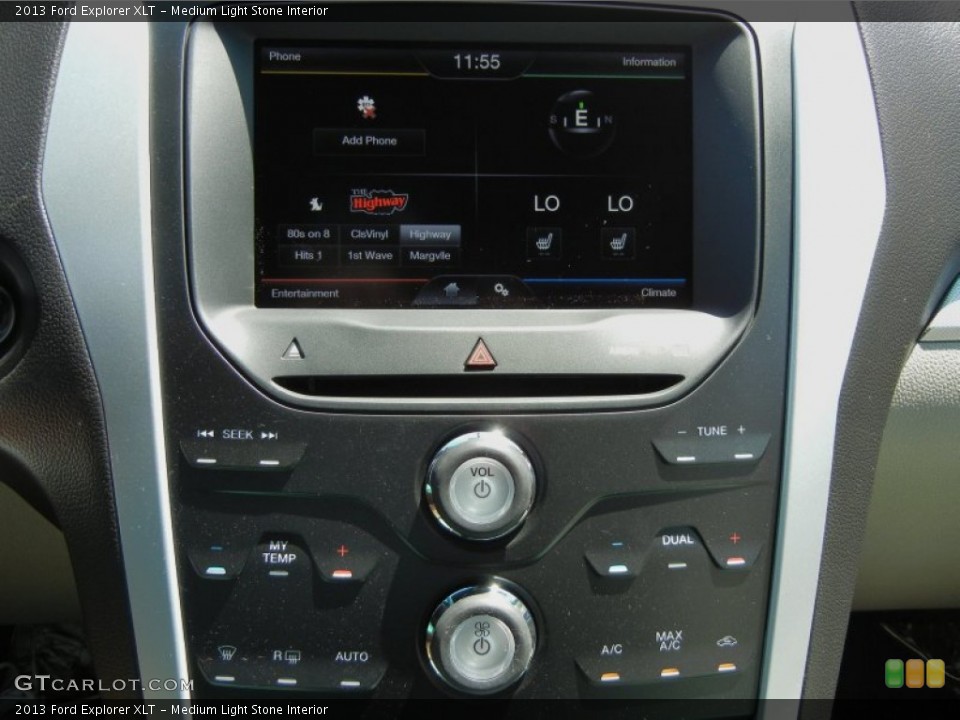 Medium Light Stone Interior Controls for the 2013 Ford Explorer XLT #63340994