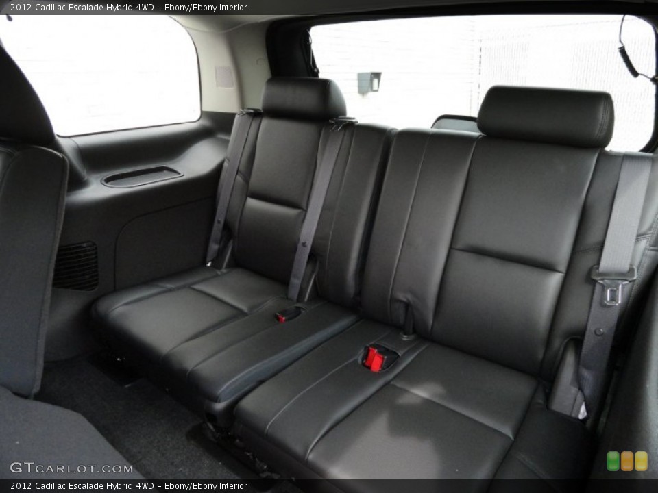 Ebony/Ebony Interior Rear Seat for the 2012 Cadillac Escalade Hybrid 4WD #63343497