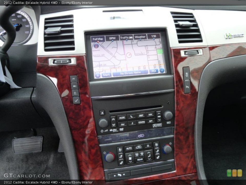 Ebony/Ebony Interior Controls for the 2012 Cadillac Escalade Hybrid 4WD #63343583