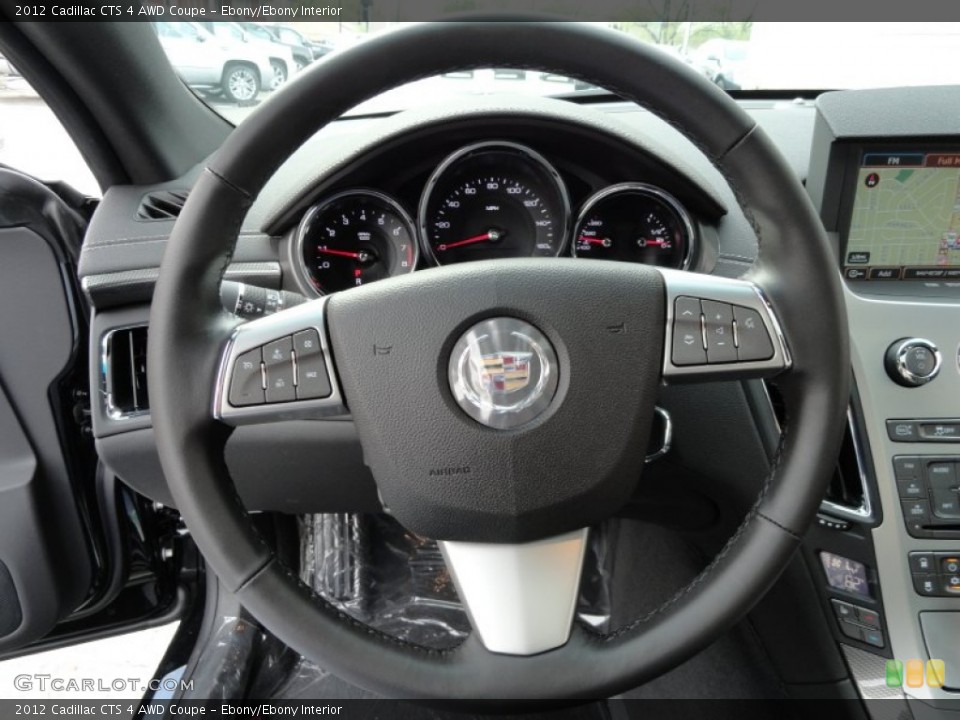 Ebony/Ebony Interior Steering Wheel for the 2012 Cadillac CTS 4 AWD Coupe #63343775