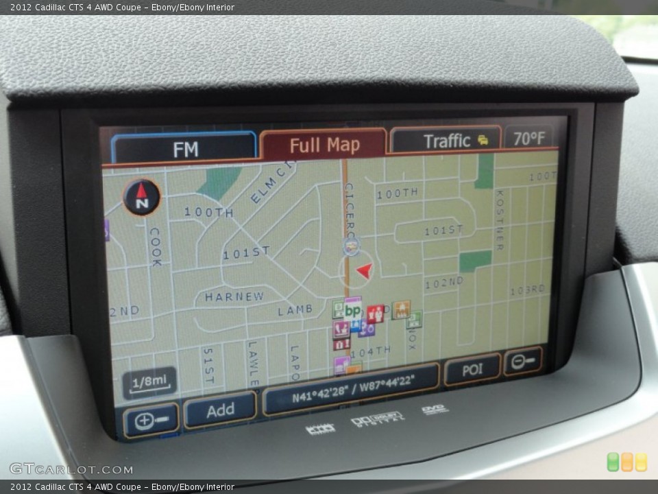 Ebony/Ebony Interior Navigation for the 2012 Cadillac CTS 4 AWD Coupe #63343822