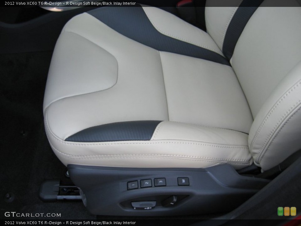 R Design Soft Beige/Black Inlay Interior Front Seat for the 2012 Volvo XC60 T6 R-Design #63347144