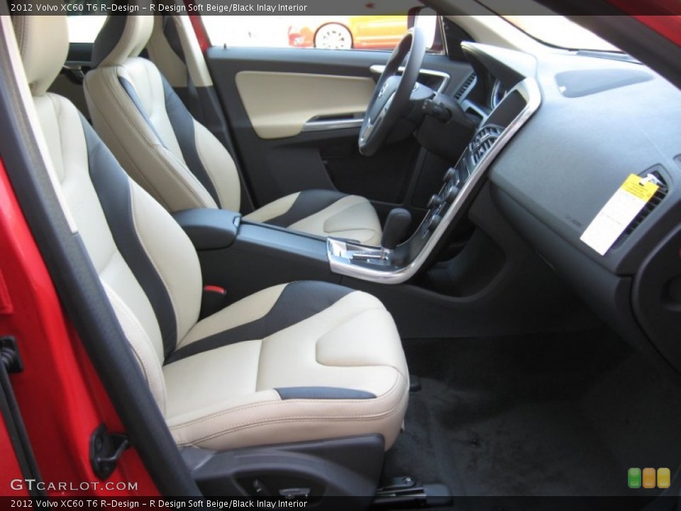 R Design Soft Beige/Black Inlay Interior Front Seat for the 2012 Volvo XC60 T6 R-Design #63347192