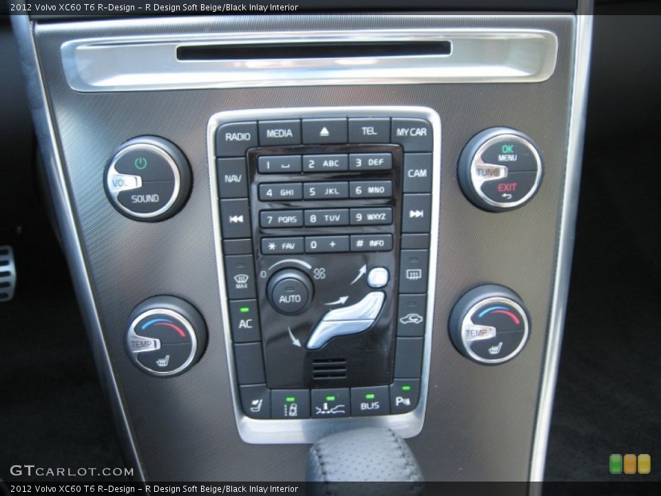 R Design Soft Beige/Black Inlay Interior Controls for the 2012 Volvo XC60 T6 R-Design #63347255
