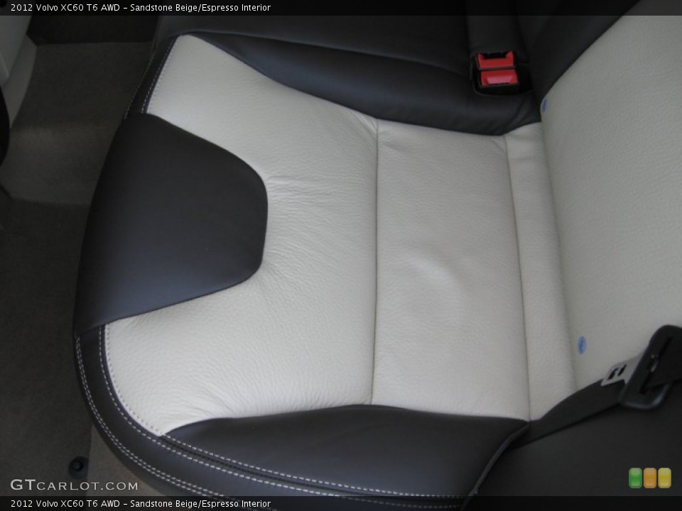 Sandstone Beige/Espresso Interior Rear Seat for the 2012 Volvo XC60 T6 AWD #63347477
