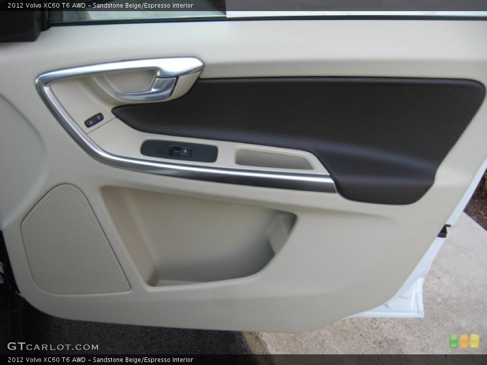 Sandstone Beige/Espresso Interior Door Panel for the 2012 Volvo XC60 T6 AWD #63347524