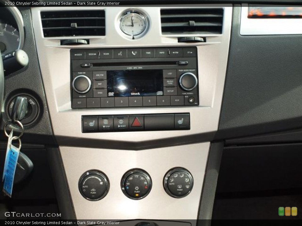 Dark Slate Gray Interior Controls for the 2010 Chrysler Sebring Limited Sedan #63348170