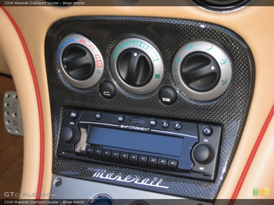 Beige Interior Controls for the 2006 Maserati GranSport Spyder #63349307