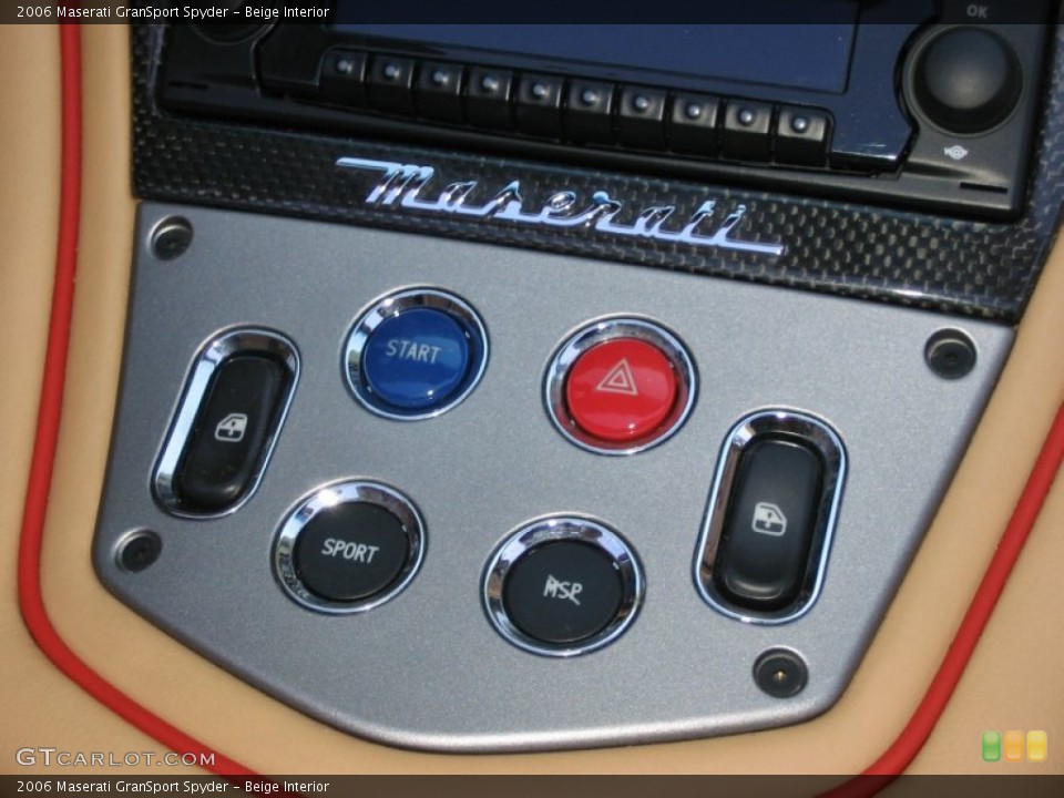 Beige Interior Controls for the 2006 Maserati GranSport Spyder #63349316