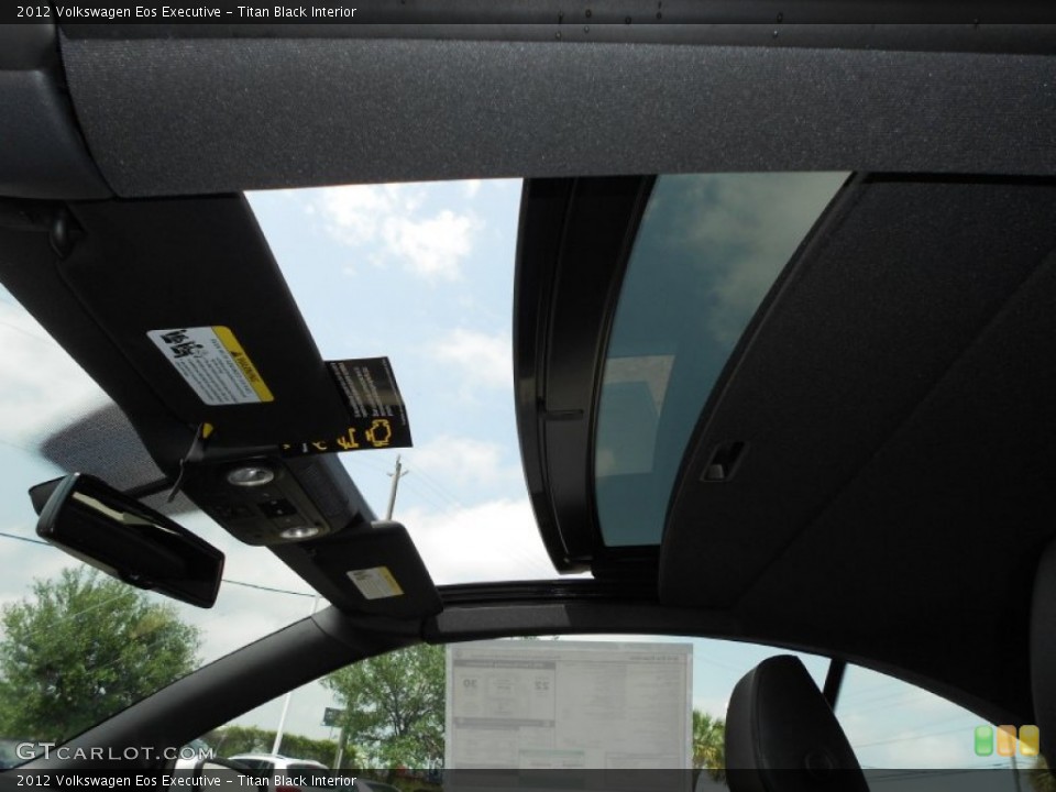 Titan Black Interior Sunroof for the 2012 Volkswagen Eos Executive #63350006