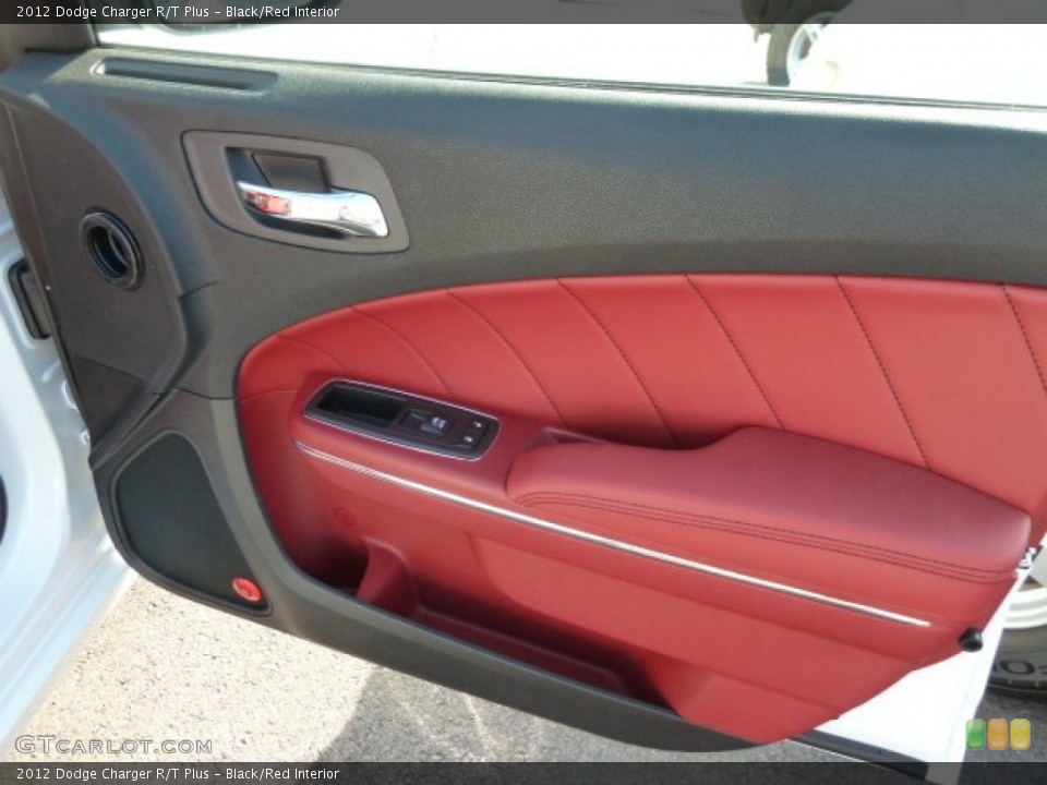 Black/Red Interior Door Panel for the 2012 Dodge Charger R/T Plus #63355979