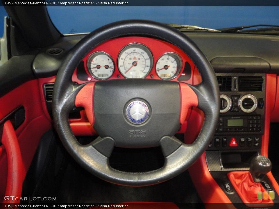 Salsa Red Interior Steering Wheel for the 1999 Mercedes-Benz SLK 230 Kompressor Roadster #63358148