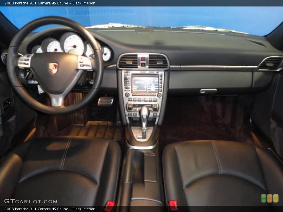 Black Interior Dashboard for the 2008 Porsche 911 Carrera 4S Coupe #63363470