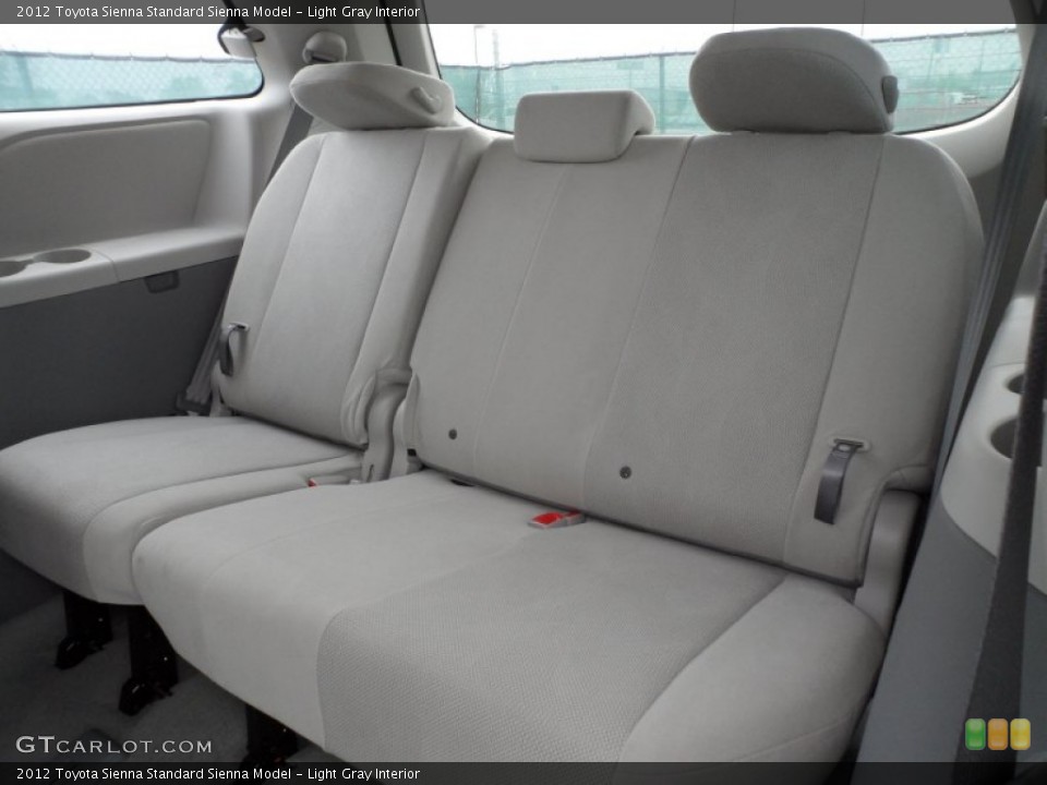 Light Gray Interior Rear Seat for the 2012 Toyota Sienna  #63375821