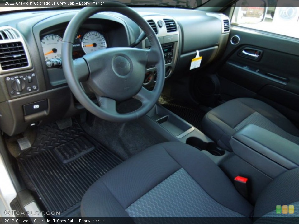 Ebony Interior Prime Interior for the 2012 Chevrolet Colorado LT Crew Cab #63378737