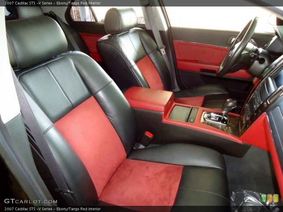 Ebony/Tango Red 2007 Cadillac STS Interiors