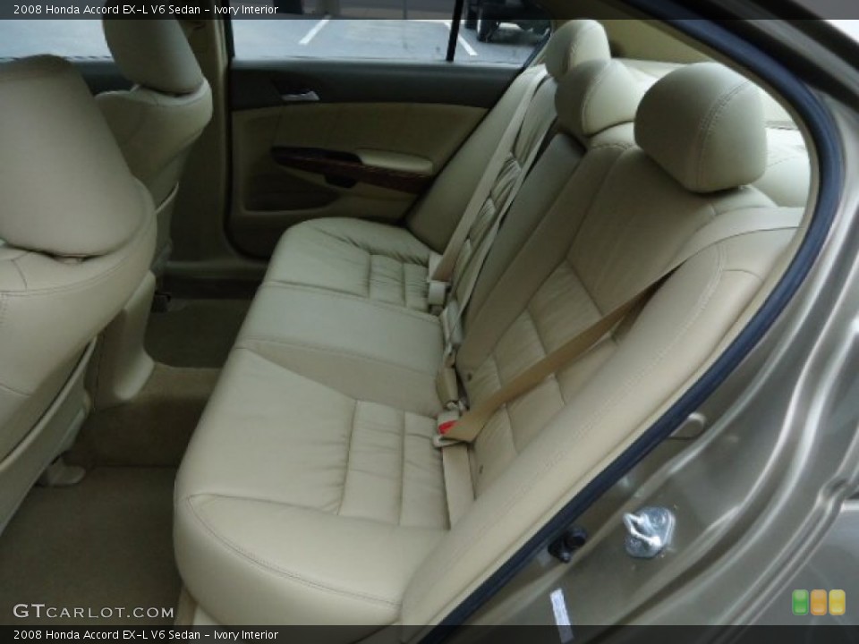 Ivory Interior Rear Seat for the 2008 Honda Accord EX-L V6 Sedan #63384856