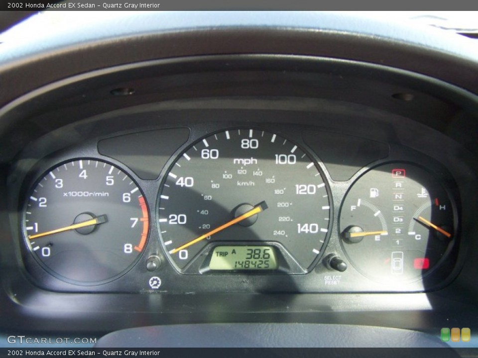 Quartz Gray Interior Gauges for the 2002 Honda Accord EX Sedan #63387340